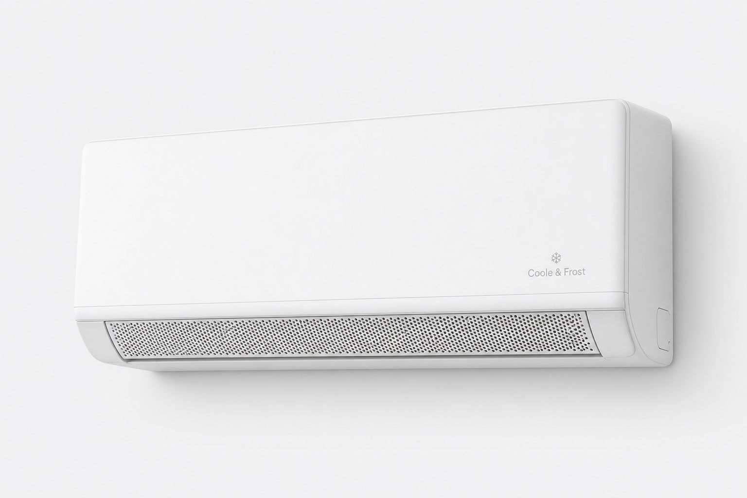 The Coole & Frost M-series slimline wall unit — flat fascia with micro-hole air outlet